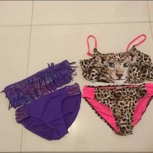 Two Justice bikinis size 12 and 14